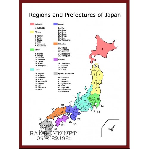 Bản đồ Nhật Bản - NB1